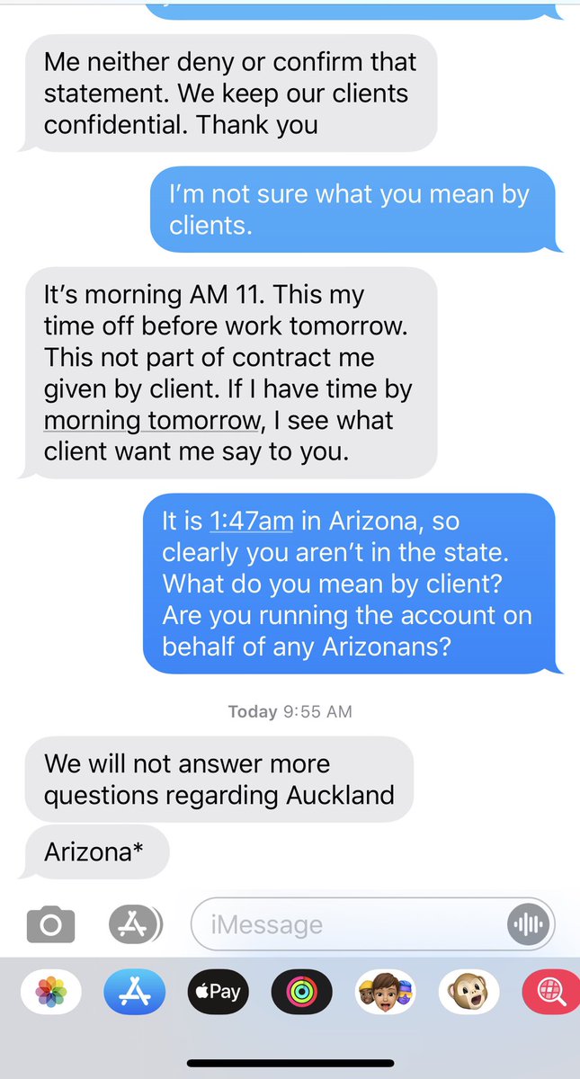 I finally heard back from the number associated with the “asu_covid.parties” account that was sued by ASU. Full convo below, via text after midnight AZ time. Background:  https://www.azcentral.com/story/news/local/arizona-education/2020/08/21/instagram-removes-account-claiming-host-large-asu-parties-after-lawsuit/3414249001/