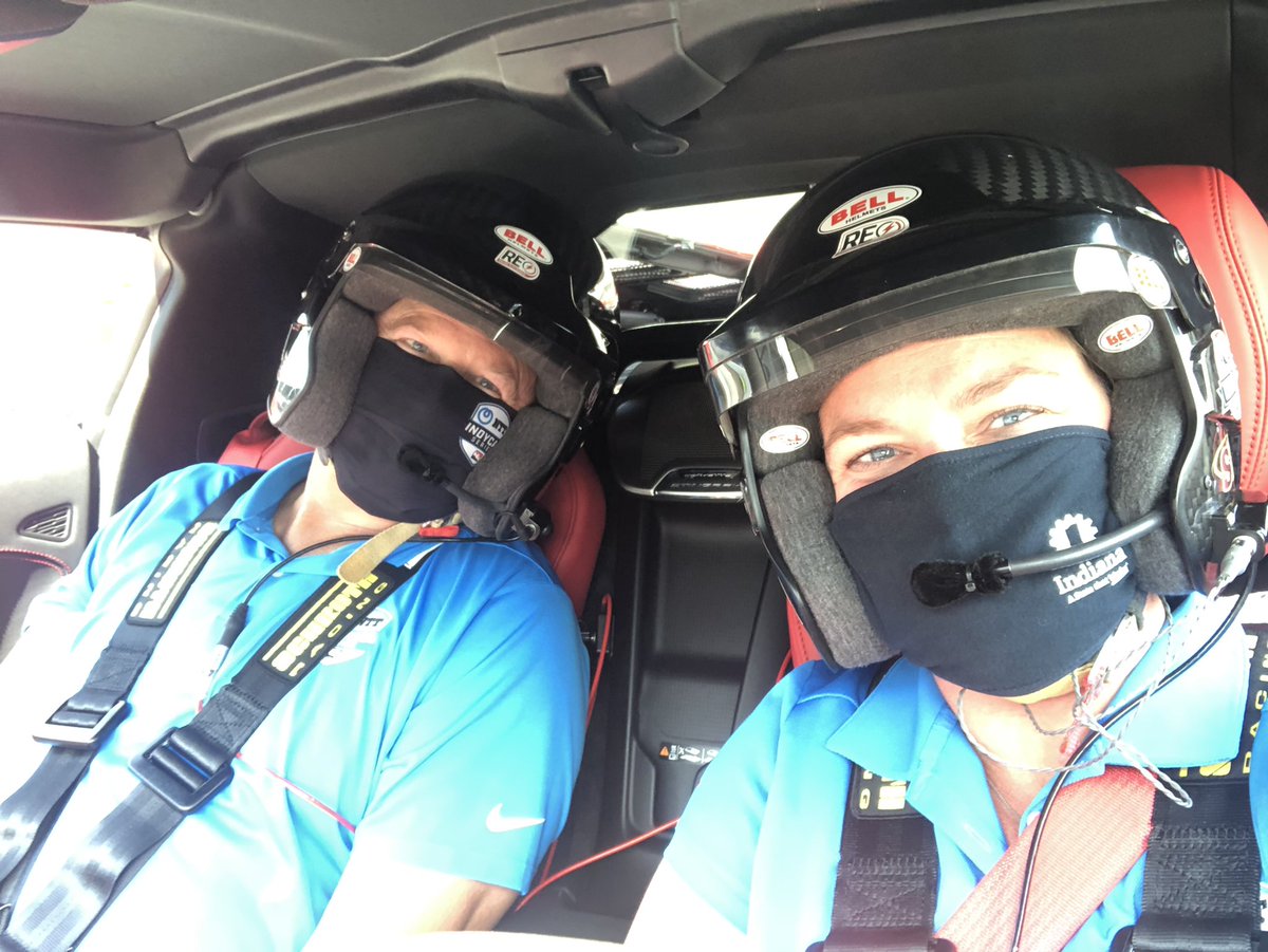 SarahFisher's tweet photo. Humbled to drive for Mr Penske in the #Indy500 today @IMS. May only be the pacecar, but still very much an honor. https://t.co/AHzj2ElDhW