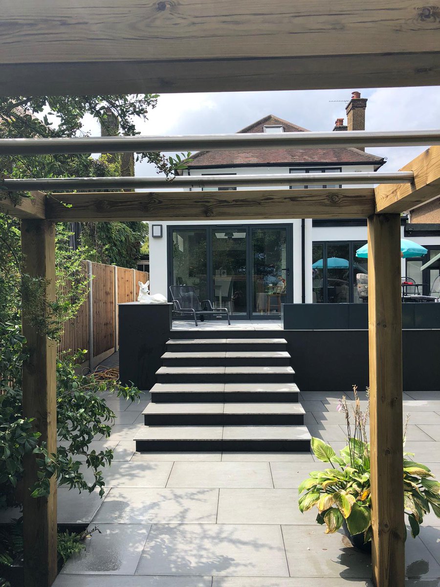Contemporary porcelain project with chunky pergola nearly finished!!

Thank you <a href="/_LONDONSTONE/">London Stone</a> <a href="/Jacksonsfencing/">Jacksons Fencing</a> <a href="/wildflowerturf/">Wildflower Turf Ltd</a> <a href="/GDTurf/">George Davies Turf</a>