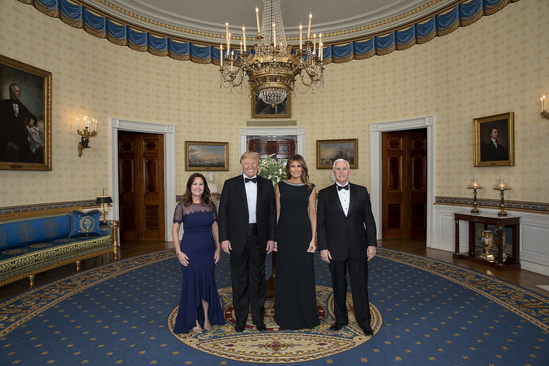 The blue room is often seen for formal photographs and press conferences. I LOVE this room.