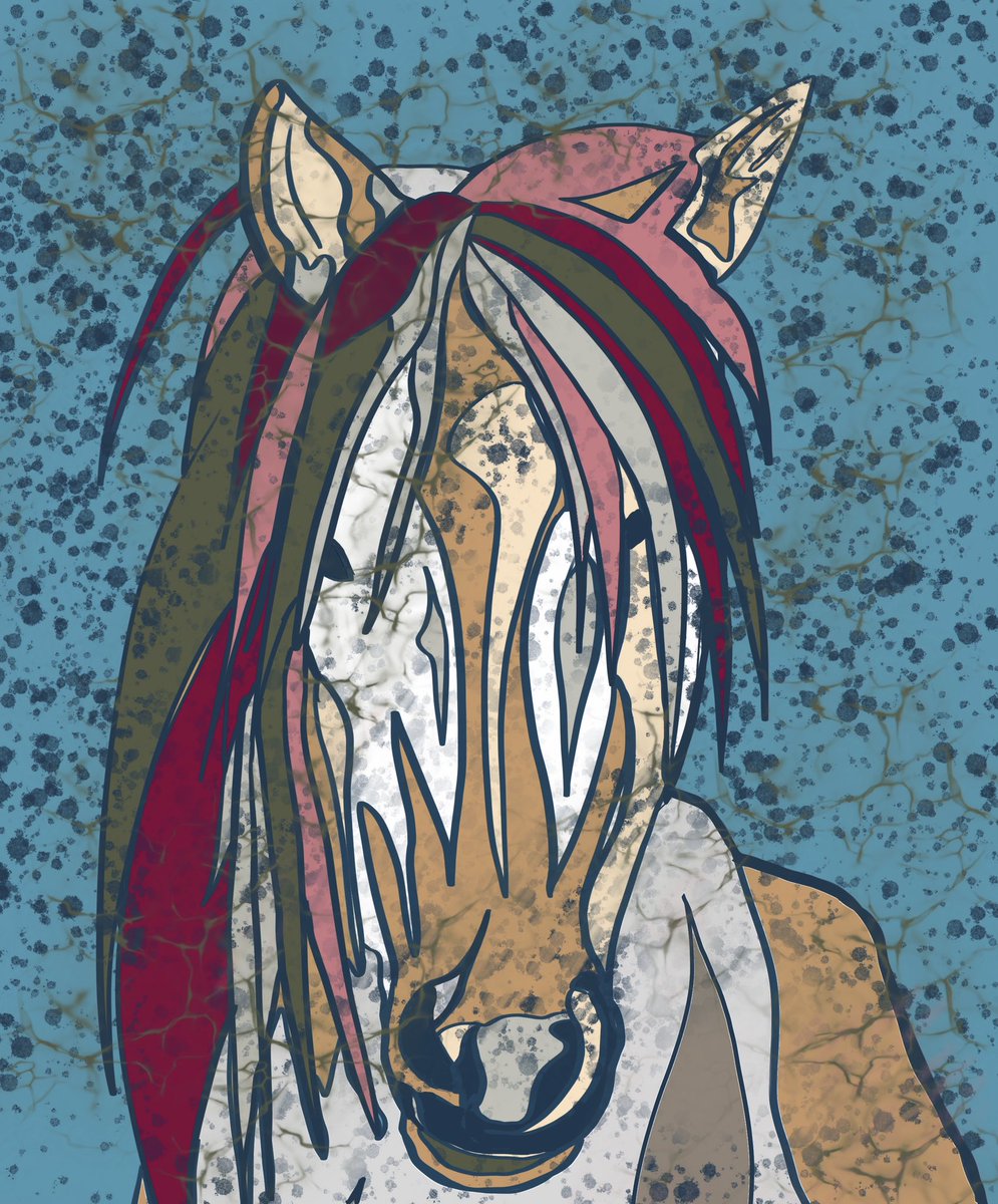 artistbakermake's tweet photo. Day 42: Wild Horse #100dayproject #100daysproject #procreateart #horseillustration #Procreate https://t.co/a6ZPglBlVx