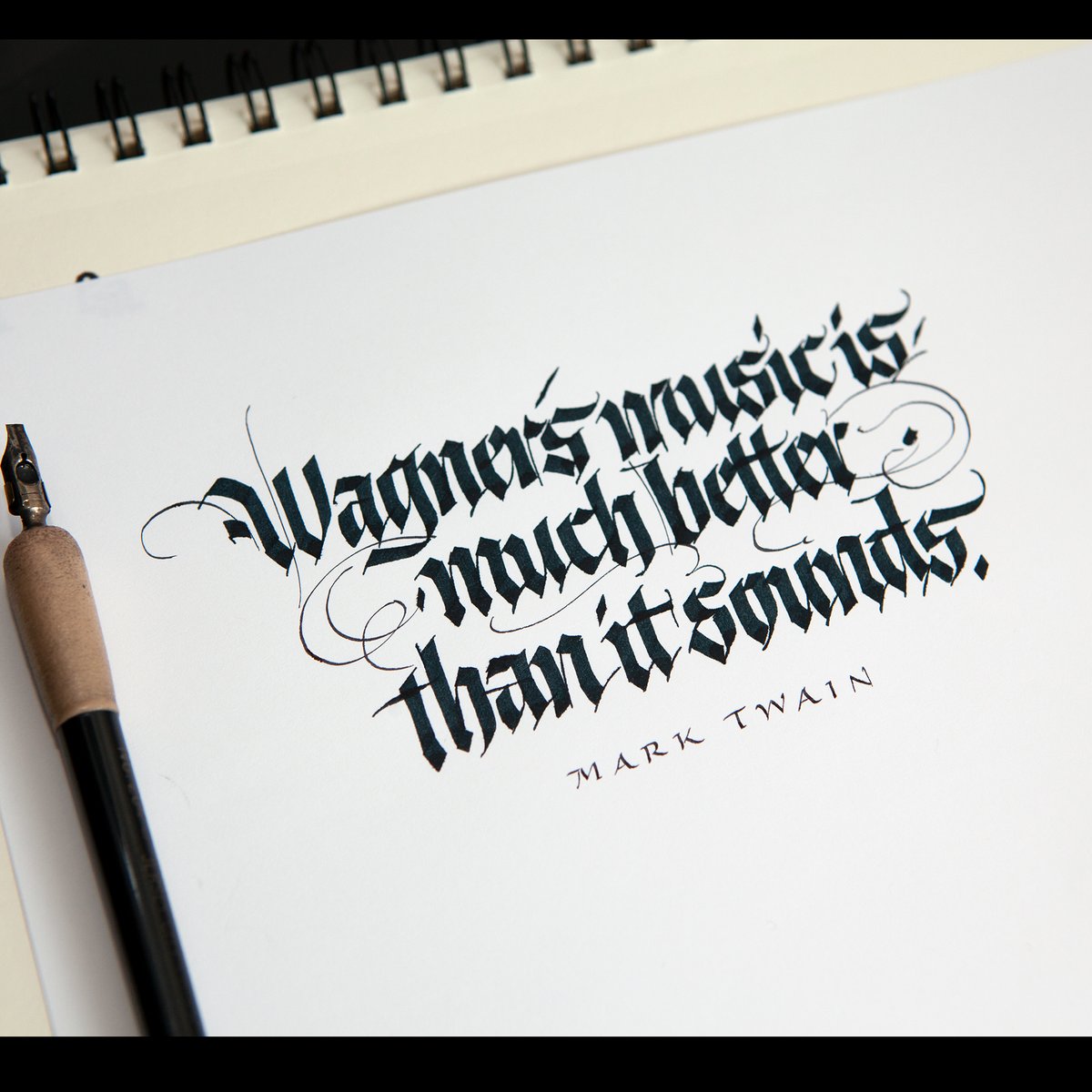 trending topic: Jokes about Wagner.
#calligraphylettering #gothicstyle #parallelpen