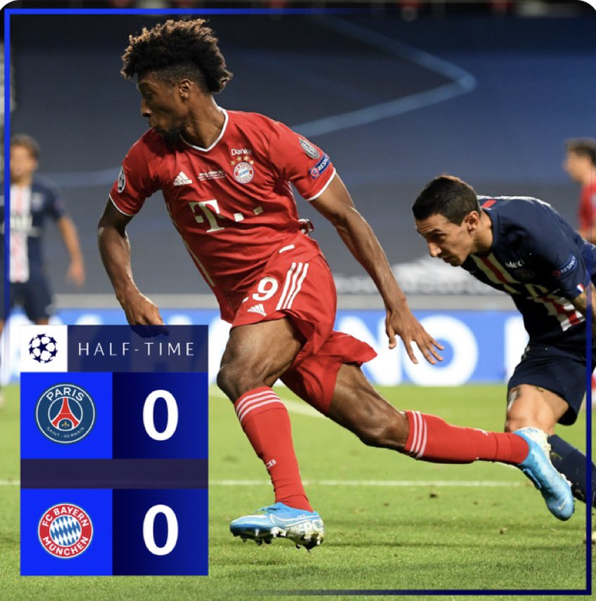 boxscorelive1's tweet photo. ⏰ HALF-TIME  ⏰ 

After 45 minutes “Yovanni” take the lead on our Champions League Final Trivia 📲 

Who will win the jersey? 🏆👕
#UCLfinal #UCLFinal2020 #UCL #BayernMunich #PSGFCB #Trivia #WINNER https://t.co/ITlufnYUaU