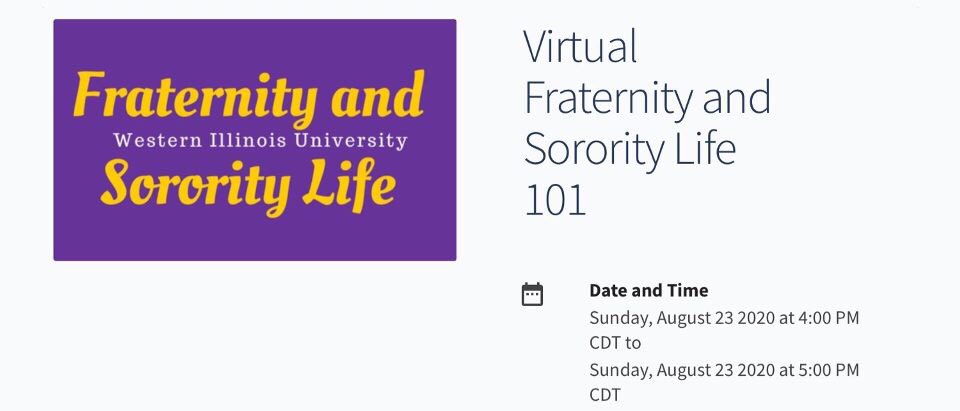 WIUIFC's tweet image. Join us today for the Fraternity and Sorority 101 Informational Session! The link to join is: wiu.zoom.us/j/95142189890