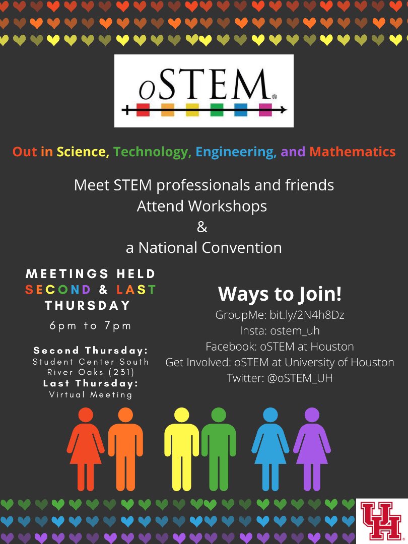 oSTEM will be holding its first info meeting over zoom on Thursday, August 27th from 6pm to 7pm! 🖥

We will also be participating in our first ever Cat's Back on Monday, August 31st from 1pm to 4pm! We hope to see y’all at both events! 🐾