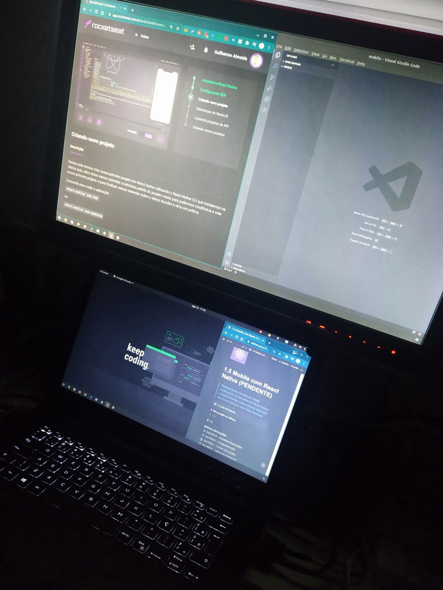 Domingão a tarde, final da Champions, e nois tá como???

Aprendendo React Native, claro!!!

🚀Go Rocket! <a href="/rocketseat/">Rocketseat | Aprenda IA e programação</a> 

#rocket #rocketseat #gostack #bootcamp #react #reactnative #champions