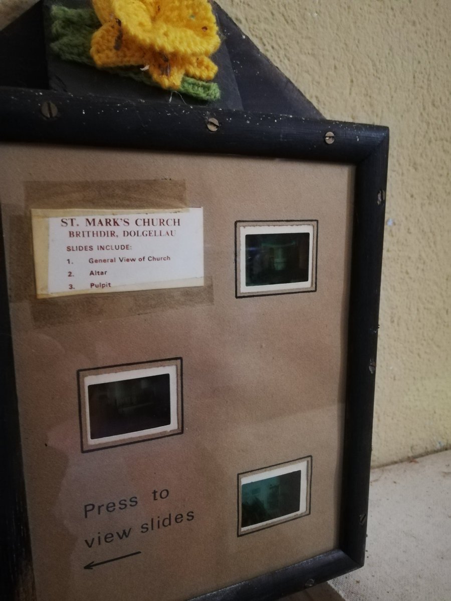Last but definitely not least, you press a button and actual old school slides of the church light up! How could anyone not be delighted by this?! I left them all the cash I had in my pocket and will be taking everyone I can to go and admire this in person. :)