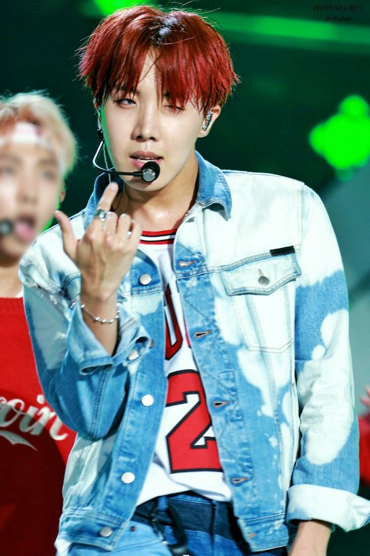 Hoseok with red hair - a thread.