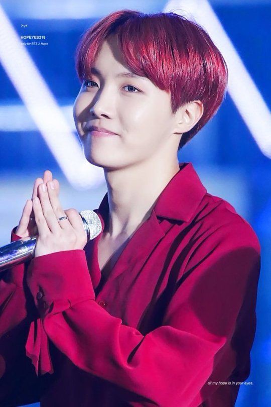 Hoseok with red hair - a thread.