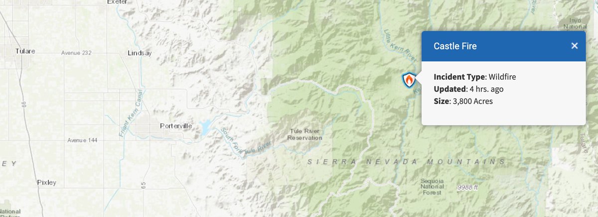 Kirsten_TV's tweet image. #BREAKING: Voluntary evacuations are being strongly encouraged by @TulareSheriff for the areas of Camp Nelson and Ponderosa as the #CastleFire has grown to at least 3,800 acres. Right now, TCSO Deputies are going cabin to cabin letting people know.