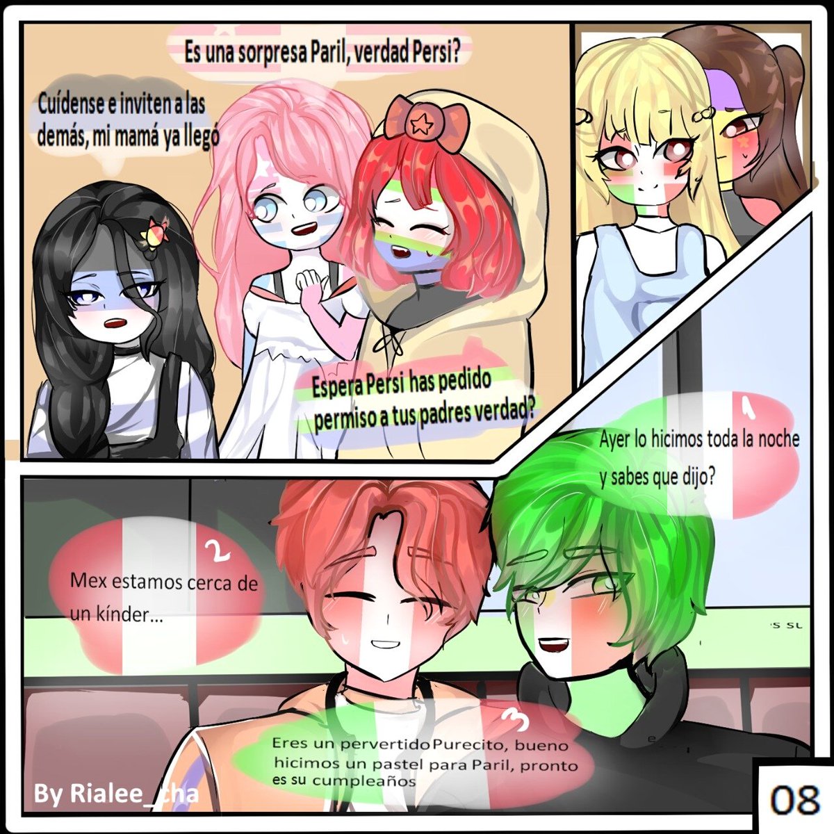 pachisX's tweet photo. Capitulo 02 1/2 #Rusper
[Continuación en comentarios]

-
-
-
No sabía su publicarlo a las 3am o por la tarde [ iaieirjfsjjrf los colores cambiaron nosé porqué ]

#countryhumansrusper #countryhumansperu #countryhumansrussia #anime #comic https://t.co/FkEo1Ic00n