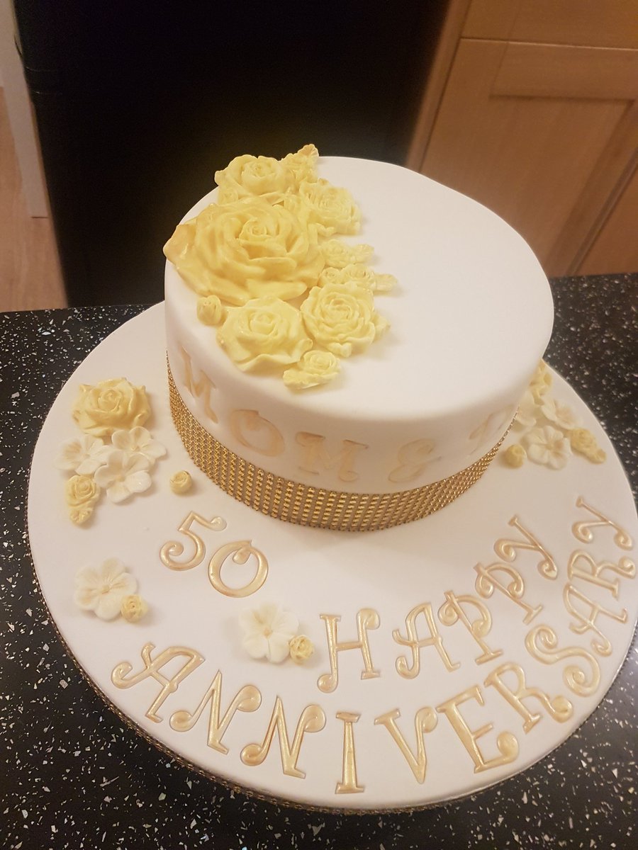 A cake for a Golden Wedding Anniversary.