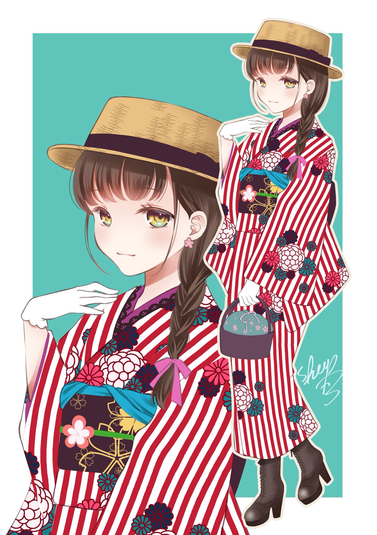 Sheepd 10月制服本新刊 モダン可愛いお着物 カンカン帽 ブーツ最高にきゃわいい Sheepd 10月制服本新刊 モダン可愛いお着物 カンカン帽 ブーツ最高にきゃわいい