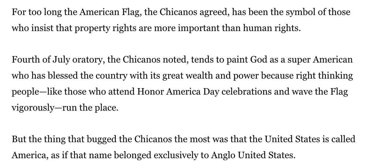 Plus,  @palewire digitized a bunch of Salazar's work, so you can read it for yourself.  https://www.latimes.com/california/story/1970-07-10/column-why-does-standard-july-fourth-oratory-bug-most-chicanos