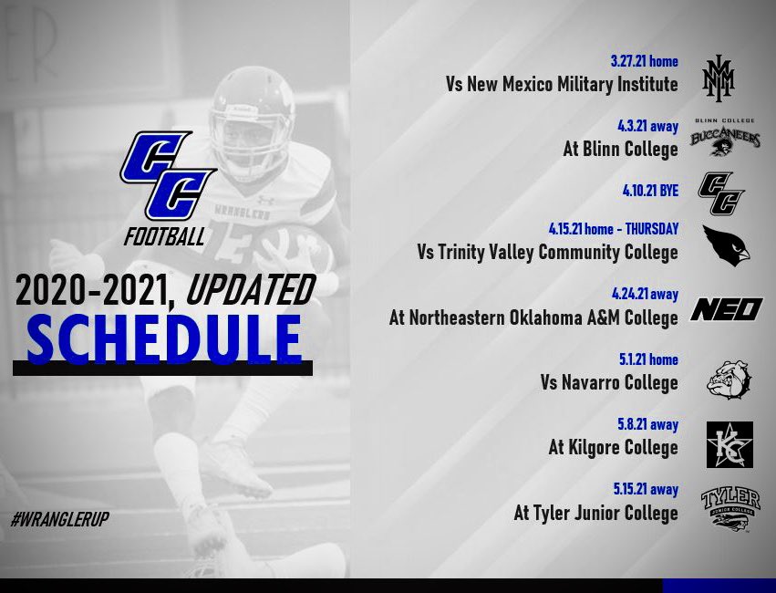 CiscoWranglerFB's tweet image. NEW 2021 Game Schedule.🗓
Check it out! Spread the word.

#WRANGLERUP
