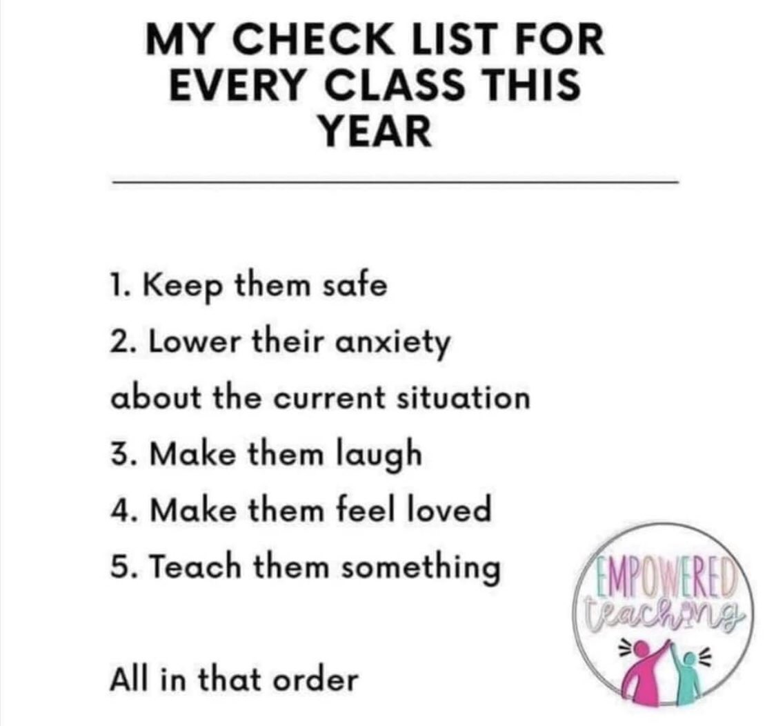 Everything else is secondary.🙏🏻💙#thisaintnoplan #safeschools #ontario #onted #covid19 #mindfulteachers #dramateacher #education #hwdsb #theatreteachers #teacher #publichealth #publichealthmatters @Sflecce