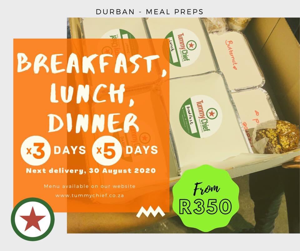 TummyChief's tweet photo. If you’re in Durban, and not a fan of always cooking, we got you!
Try out our Tummy Box! 
It has breakfast, lunch, dinner meals for 3 or 5 days😀. Visit our site for menus https://t.co/SODs3bZ8F5 https://t.co/ebTqrdC6WW