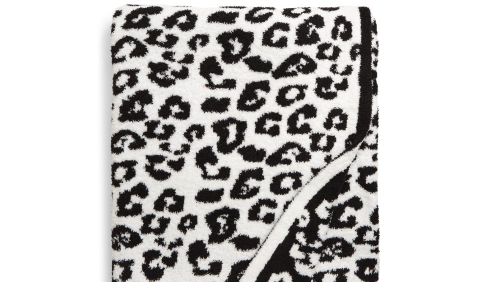 A topseller for Nordstrom, this leopardprint blanket is already sold