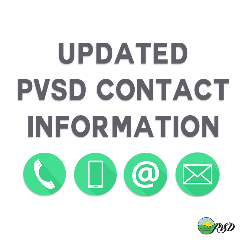 PVSDCamarillo's tweet photo. Updated Contact Information for Pleasant Valley School District:

We have updated our contact information. Please note that the District Office phone number has changed to 805-389-2100.

You can find an updated School Directory here: https://t.co/xnQciNLEon https://t.co/zXUTpeV92i