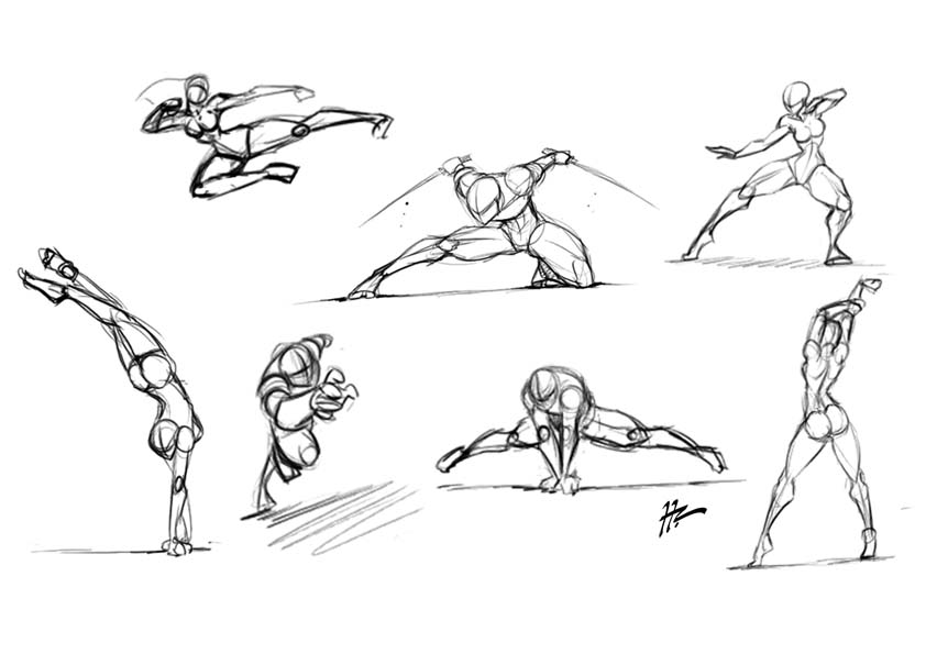 Body gestures drawing
