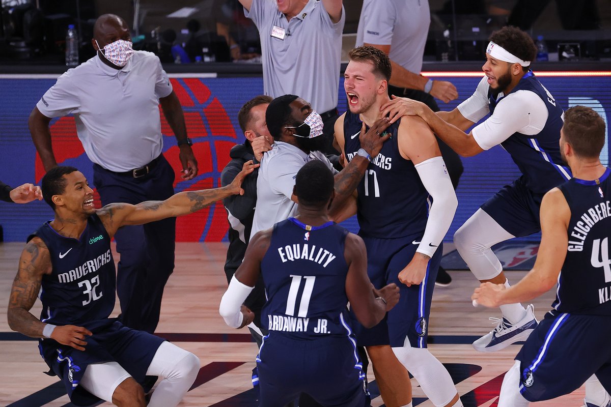 Luka Doncic and Michael Jordan are the only players in NBA postseason history to cap a 40-point performance with a buzzer beater while trailing.

Jordan did it in 1989 when he hit "The Shot" over Craig Ehlo.
