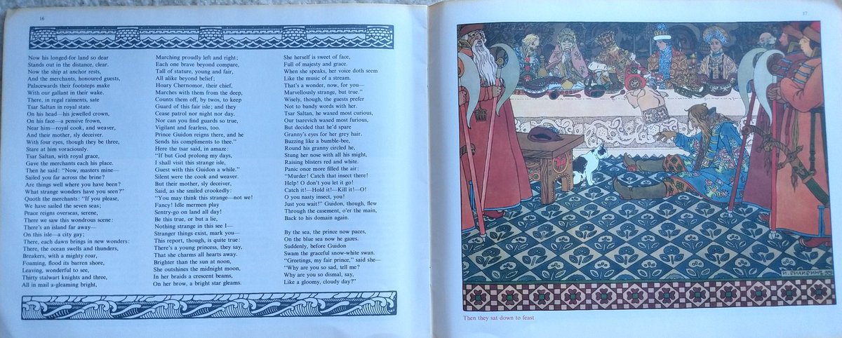 75. The tale of tsar Saltan, of his son, the glorious and mighty knight prince Guidon Saltanovich, and of the fair Swan-princessJust what it says on the tinI mean it's translated Pushkin illustrated by Bilibin sosucks it's long out of print may have been USSR propaganda