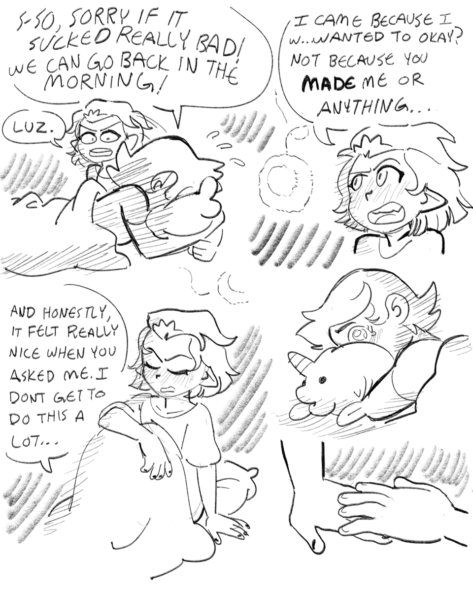 i APOLOGIZE but this comic contains gratuitous hand-holding.. "In Your Camp" [3/3]  #lumity  #OwlHouse