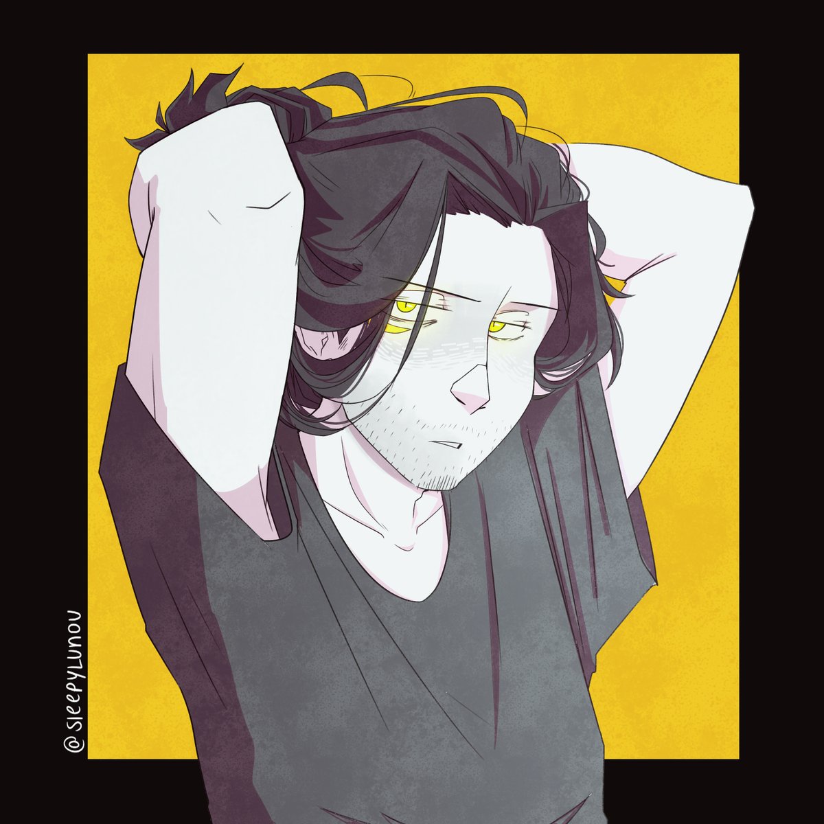 Golden eyes 👁️✨
-
A little thing i did this afternoon,,
Im gonna post this here before Ing cuz [insert reason here] 
and theres 2 version cuz why not.
-
#aizawashota #eraserhead #shotaaizawa #bnha #mha #BokuNoHeroAcademia