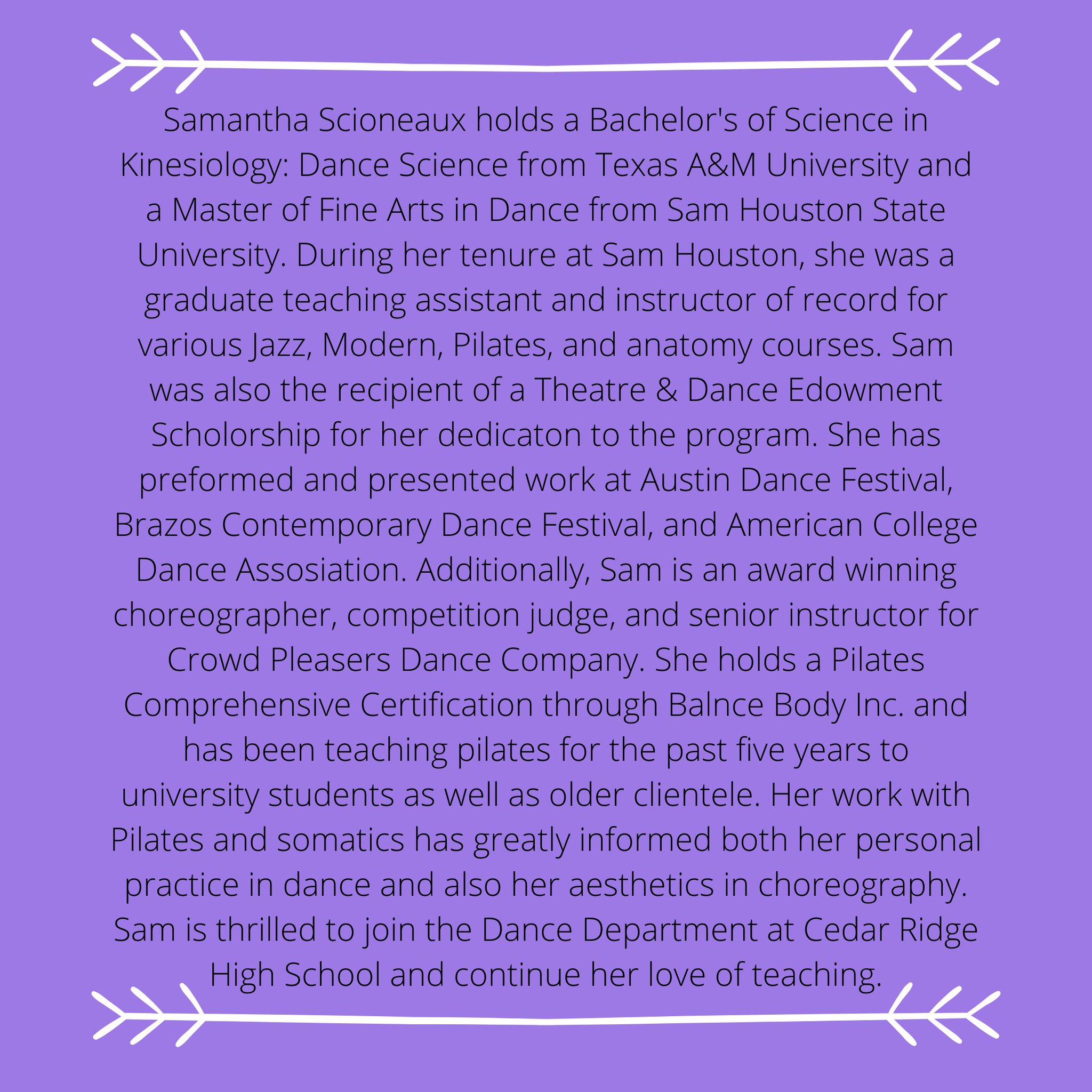 Cedar Ridge HS Dance On Twitter Cedar Ridge Dance Department Welcomes