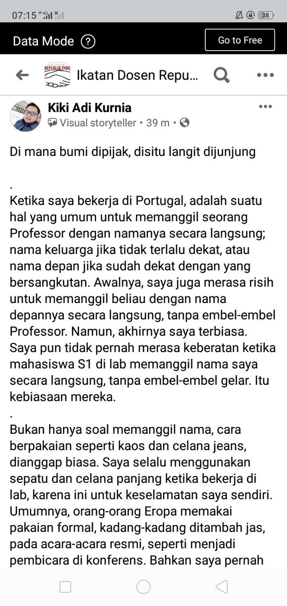 ErsaTriWahyuni's tweet photo. Di mana bumi dipijak.. di situ langit dijunjung. Adab dulu baru ilmu. Setiap negara punya adab dan kebudayaan masing-masing. Tidak perlu gegar budaya dan jadi lupa jati diri. https://t.co/jaG3NWad3a