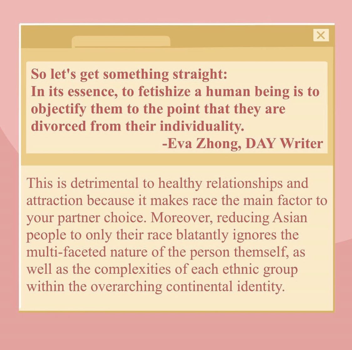 STOP FETISHIZING ASIANS & OUR CULTURE! Read this thread. cr: IG-dearasianyouth