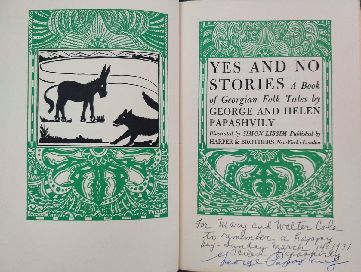 81. Yes and No StoriesRecommended by  @browserdotsys, by the Papashviliys, we got a signed copy somehow (?!)Exceptional people and my absolute favorite book of fairy tales.When men speak of heroes, let them sometimes remember Ajam Boglay's name.  https://en.m.wikipedia.org/wiki/George_Papashvily