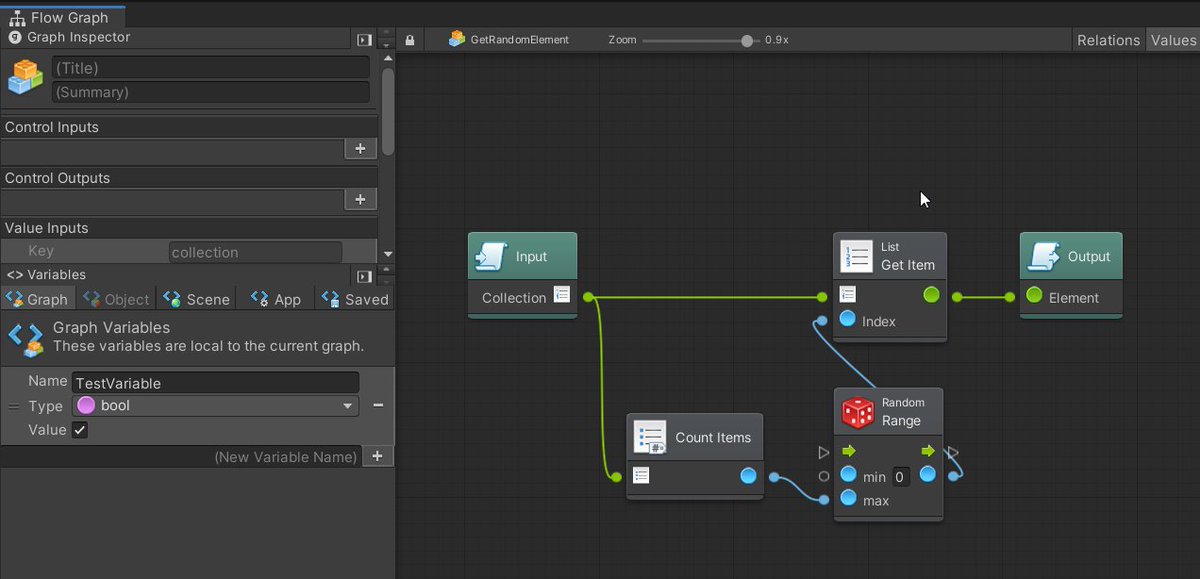 Playing around with Unity's new visual scripting tool Bolt today and it seems like a good base so far. Like Timeline it's a pretty raw tool without the obvious niceties you might expect and you need to add that stuff to keep it from being cumbersome to use in practice.