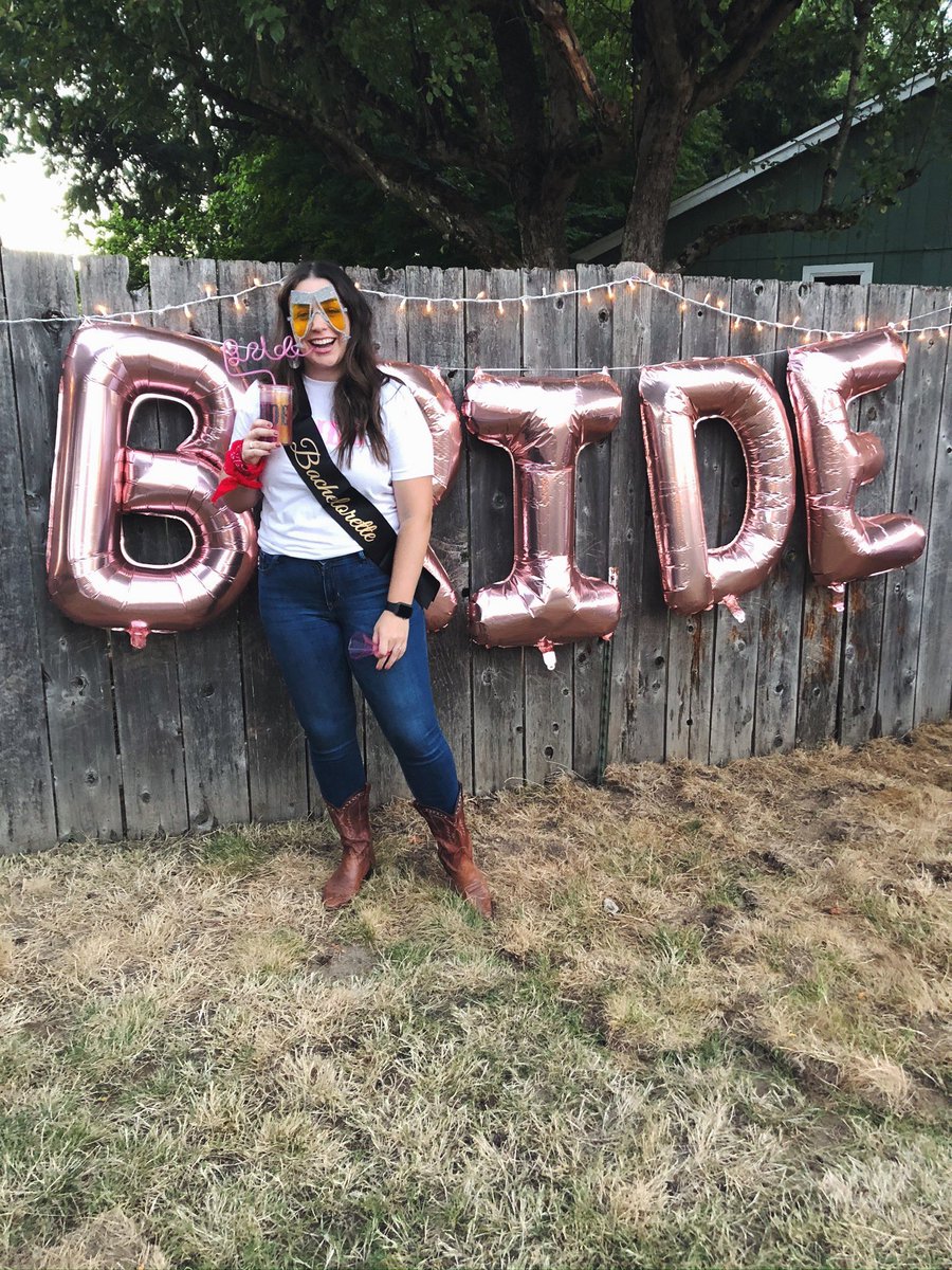 piper_rouse's tweet photo. From Miss to Mrs. last night was my “Last Rodeo” #easypz #huzzah 💍🍻 https://t.co/vkcE8LwUpo