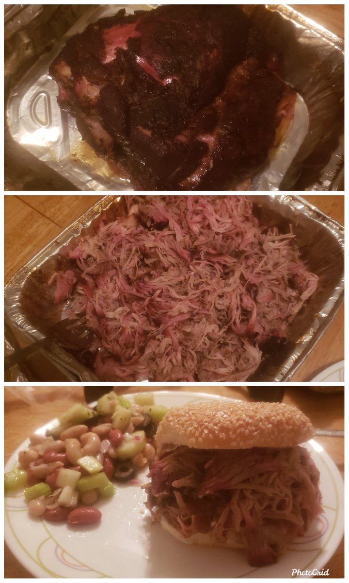 VIPvinnyD's tweet photo. Finally, over 11 hours later, we got #Sunday #dinner #plated
#bbq #Traeger #smoke #woodfired #yum https://t.co/eG807UwSJH