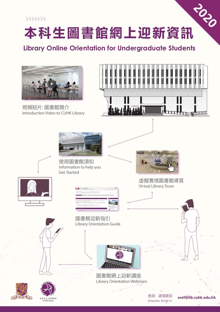 CUHKLibraries's tweet image. 2020 Get Ready for School Series #2:
Library Online Orientation for Undergraduate Students 2020

Welcome to the CUHK Library. We have prepared a package of orientation information to help you get started using the library at your own pace.💻📚
#GetReadyForSchool #CUHKLibrary