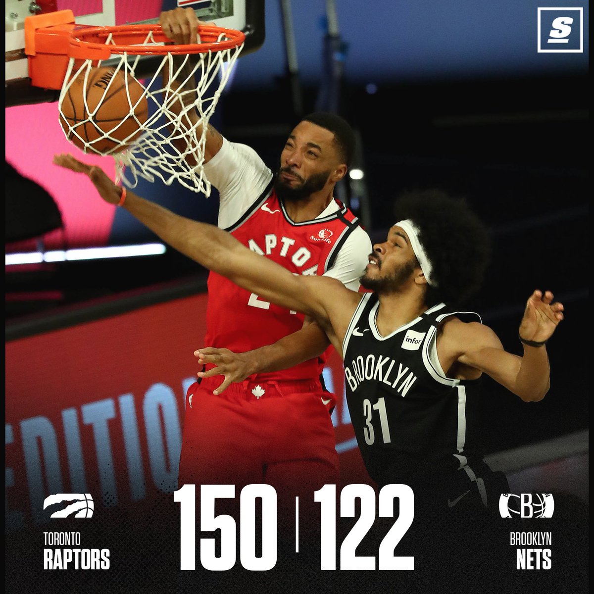 Break out the brooms! 🧹

The Raptors complete their first sweep in franchise history with a dominating Game 4 win vs. the Nets. 🚨 🏀 📈