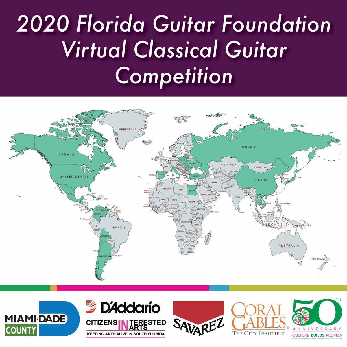 Today was the deadline to register for our virtual #classicalguitar #competition and we are thrilled to have received submissions from 26 different countries! All videos have been sent to our jury. Thank you everyone, and break a leg!