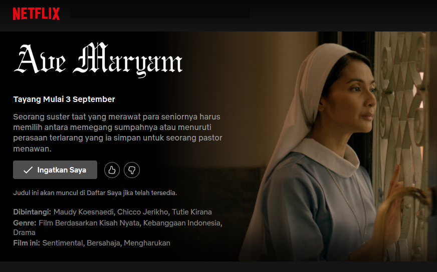 WatchmenID's tweet photo. Ave Maryam
3 September di @NetflixID https://t.co/wWbYK82yu9