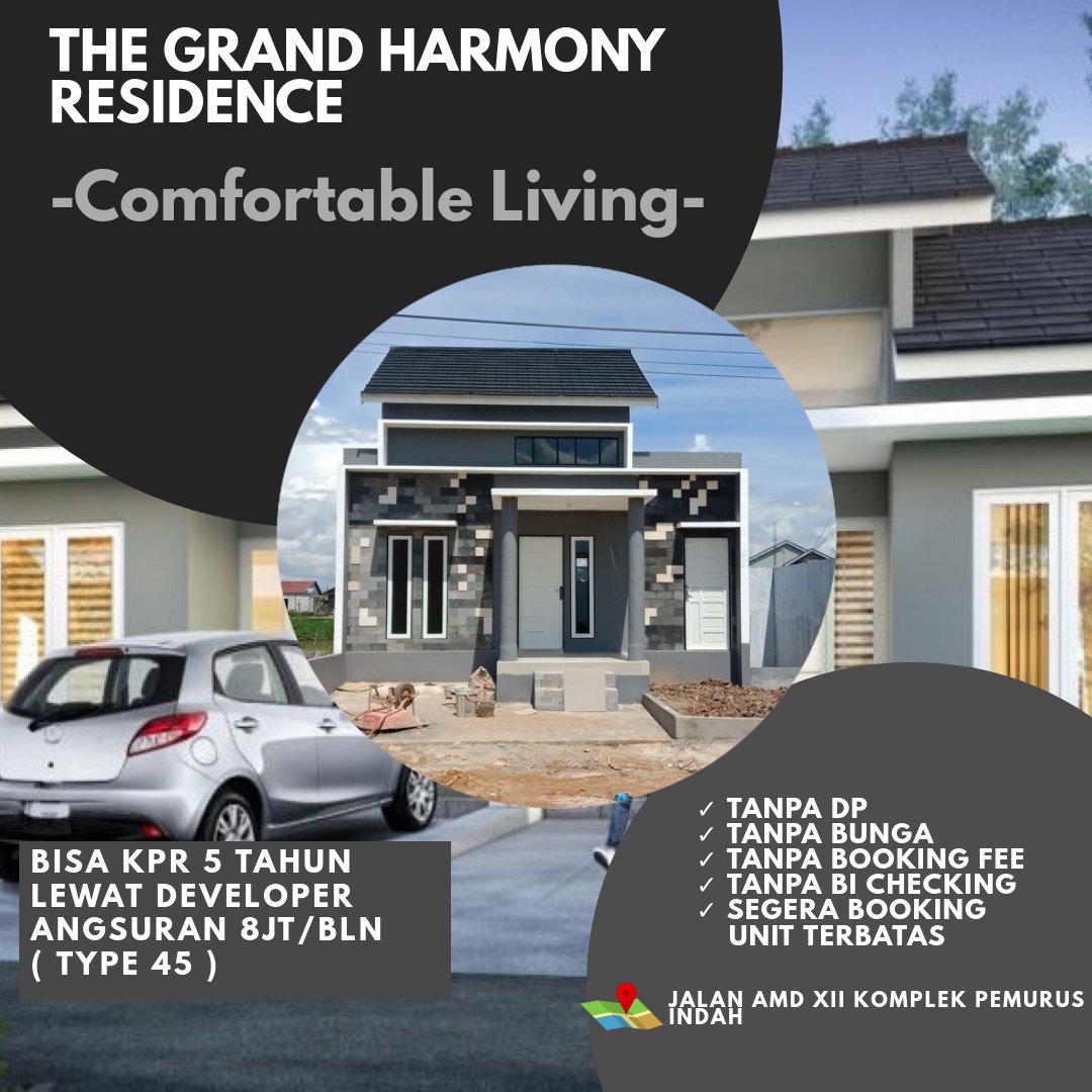 Bisa KPR lewat developer selama 5 tahun
8 jt/bulan ( Type 45 )
#propertybanjarmasin
#rumahsiapbangun
#clustermewah
#jualrumahmurah
#rumah2lantai
#rumah1lantaitampak2lantai
#TheGrandharmonyResidence
#Amd12
#pemurusindah
#Banjarmasinselatan
#Security24jam
#OneGateSystem https://t.co/WnybltAnpg