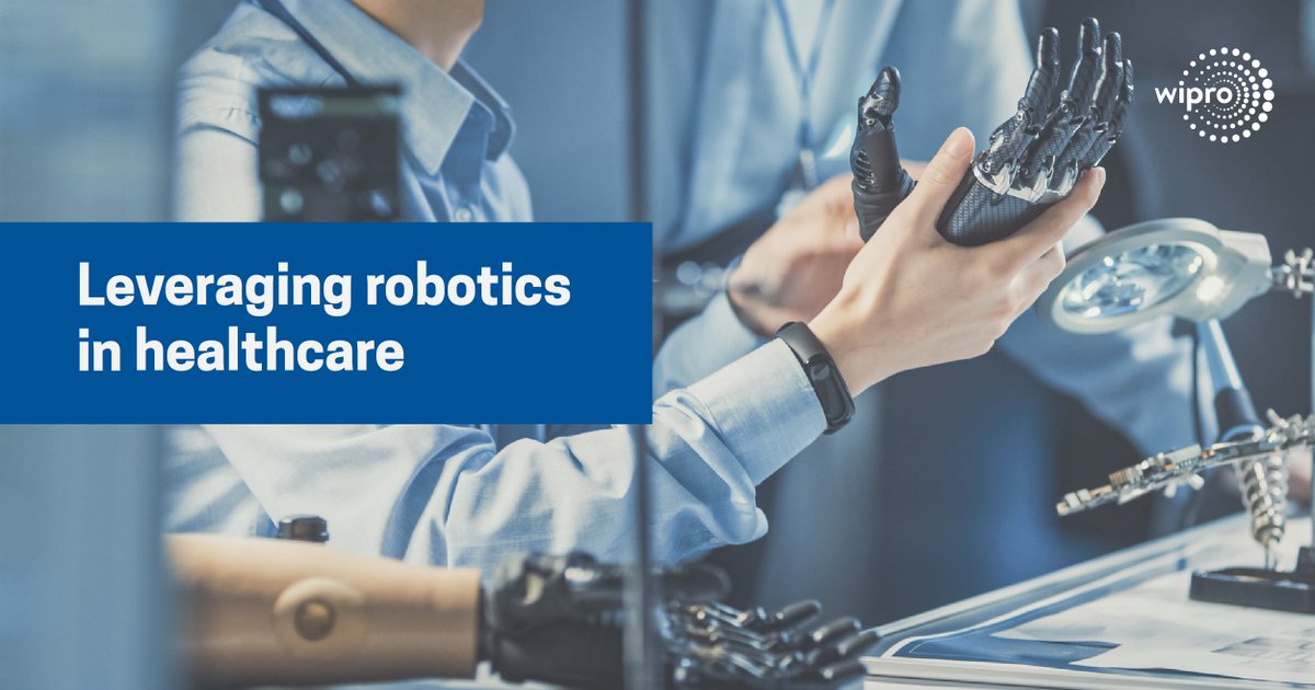 Wipro's tweet photo. History has proven that tough times foster #innovation and advancement, and #COVID19 is no exception. Check out this article to learn how intelligent #robots are helping the #healthcare industry and what that means for the future: https://t.co/ng07E5mG0q https://t.co/16stuuHlp5