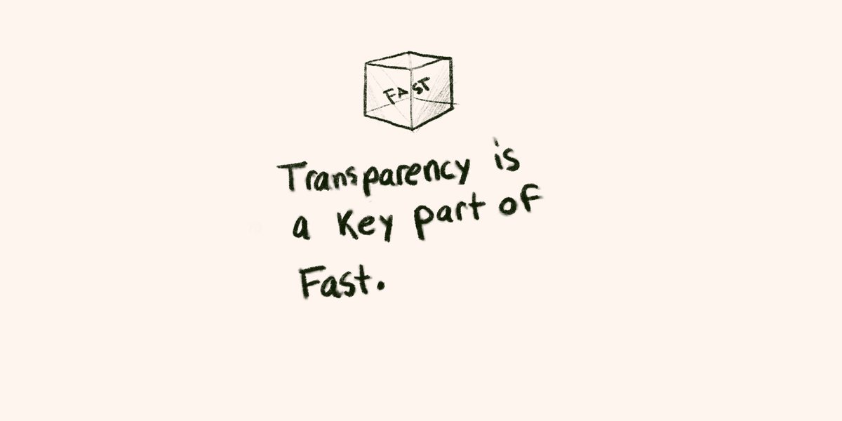 Transparency is key.