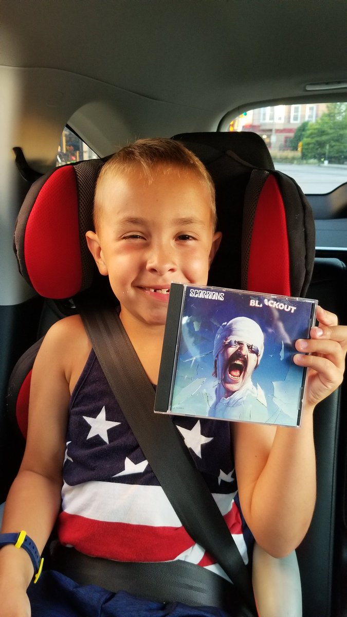 AdlerRadioMKE's tweet photo. #BackToSchool "music class"
1. Go to your local record store #RushMorRecords.
2. Let your 7 year old pick out an album based solely on the album cover.
2a. Remind him NOT to shove forks in his or anyone's eyes.
3. Listen to & discuss #TheScorpions. https://t.co/m7NS6lYWOq