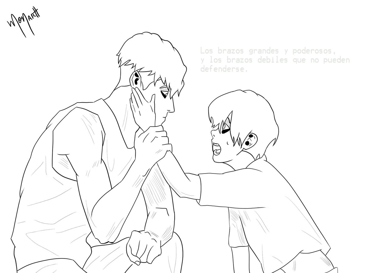 artt_mon's tweet photo. Hey, regresé y esta vez con un #Wip (con lineart) y dos psicópatas. 
(honestly I don´t feel very well with this of the "draws")
Pero espero les guste como va.

#KillingStalking #Sangwoo #YoonBum https://t.co/dom3mkV9MM