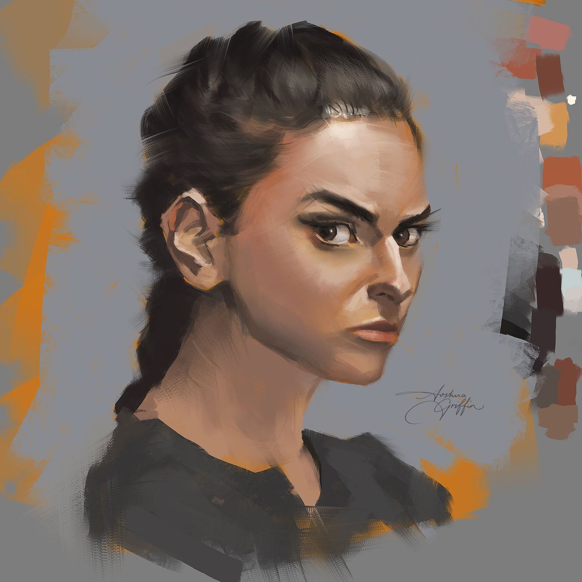 jogri_'s tweet photo. The final painting for the previous time-lapse with #restingbitchface

#portraitpainting #digitalpainting https://t.co/iEK8MuasMg