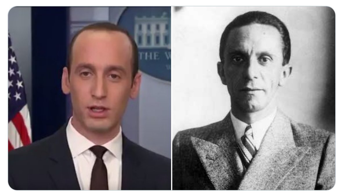 This is like an anti-traitor telethon. Give Joe Biden a few bucks now, and in addition to Kellyanne Conway, Stephen Miller will soon depart the White House to spend more time trying to look like Reichsminister of Propaganda Joseph Goebbels.