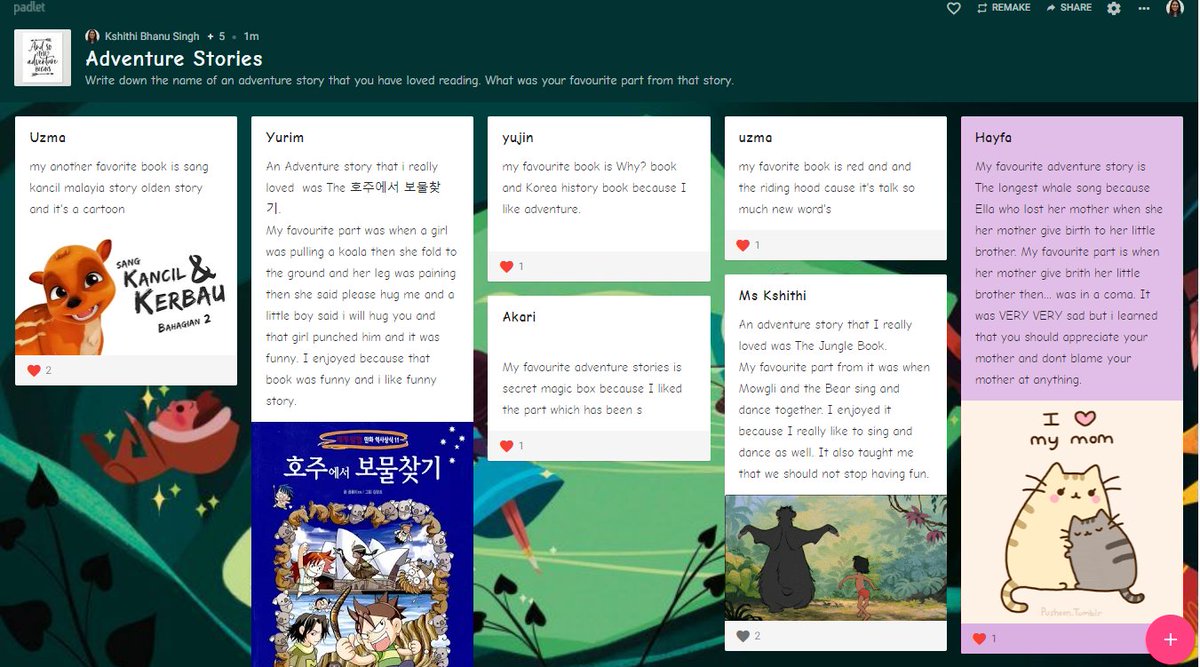 EalTbs's tweet image. Year 4 #ELLs embarked upon a new adventure by talking about #adventurestories they&apos;ve read previously, be it in English or their #homelanguage! @padlet thanks for helping us organise our thoughts so beautifully!

[@KshithiSingh, @TBS_Delhi]