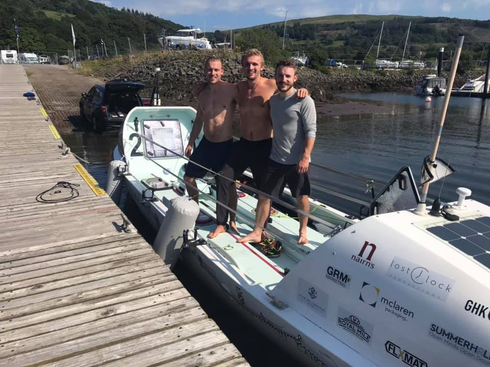 yachthavenlargs's tweet image. Delighted to welcome Ewan, Jamie and Lachlan MacLean and their transatlantic rowing boat, Broar. Finishing 3rd overall in the Talisker Atlantic Challenge 2019 from the Canaries to Antigua they became the fastest and youngest trio to row across the Atlantic.