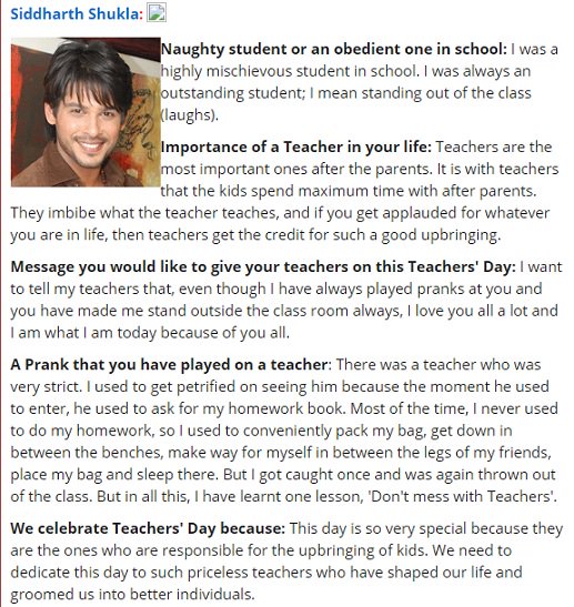 I have learnt one lesson, don't mess with teachers.          :  @sidharth_shukla  #SidharthShukla  #SidHearts