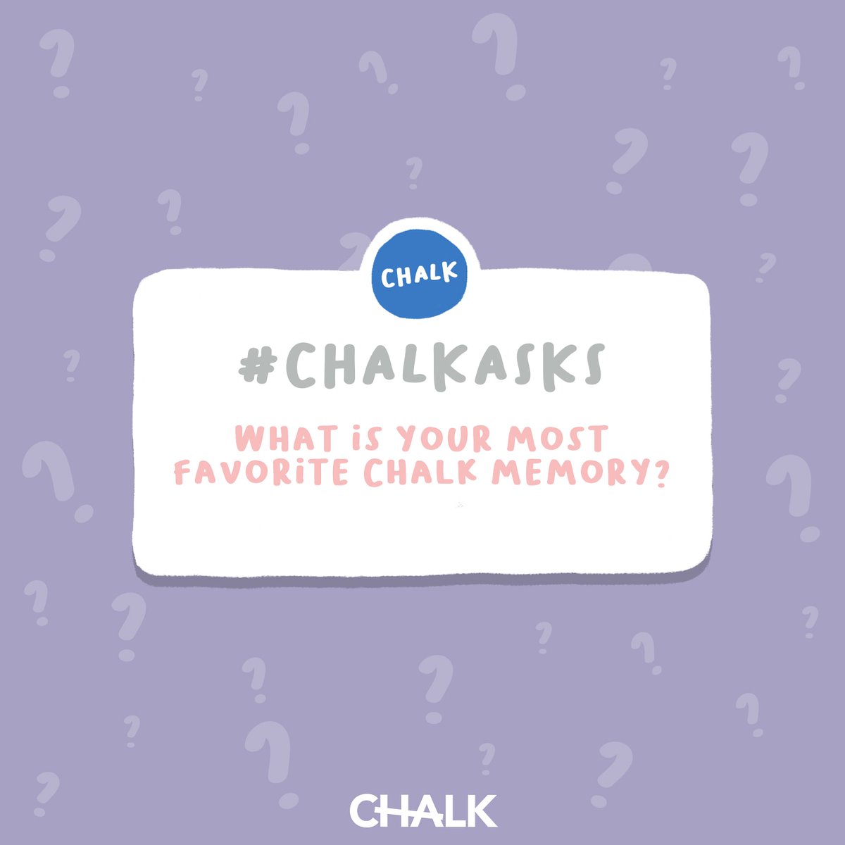 As we all know, we are about to cease publication come August 31. But before we bid each other goodbye, let's take a trip down memory lane first. In the 20 years that we've been together, what is your most favorite Chalk memory? #ChalkAsks